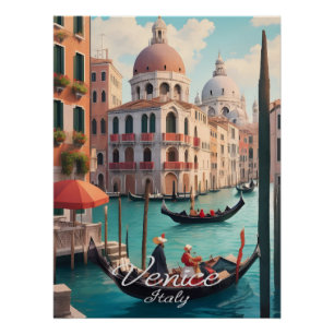 Venice Italy Canals Travel Poster