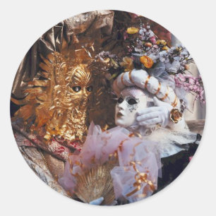 Venice Italy Carnival Mask ~ Italian Festival Classic Round Sticker