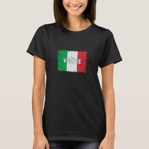Venice   Italy   City With Italian Flag T-Shirt
