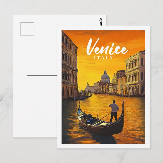 Venice Italy Famous Travel Place Postcard (Front/Back)