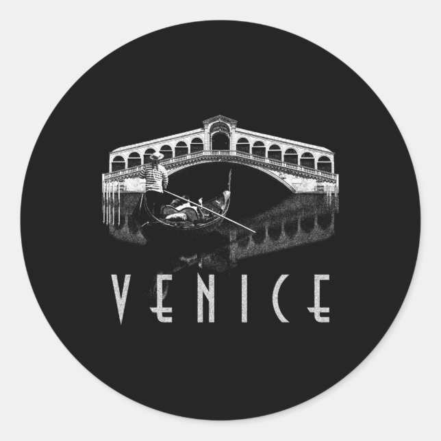 Venice Italy For Classic Round Sticker (Front)