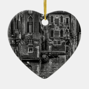 Venice italy gondola boat canal ceramic tree decoration