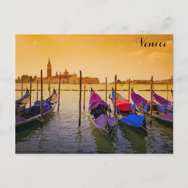 Venice Italy Gondolas Postcard (Front)