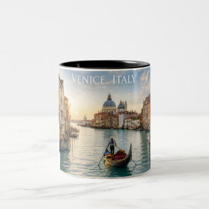 Venice Italy Grand Canal Gondola Sunset Two-Tone Coffee Mug