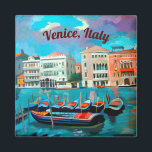 Venice, Italy | Grand Canal Magnet<br><div class="desc">This customisable magnet featuring an impressionist painting of the Grand Canal with Ca' d'Oro palace (Palazzo Santa Sofia) shown in the background makes a wonderful souvenir for anyone who loves Venice,  Italy. Customise it today using your own text!</div>
