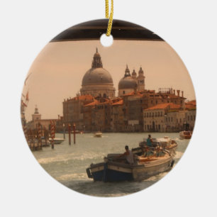 Venice Italy Grand Canal Vintage Ceramic Tree Decoration