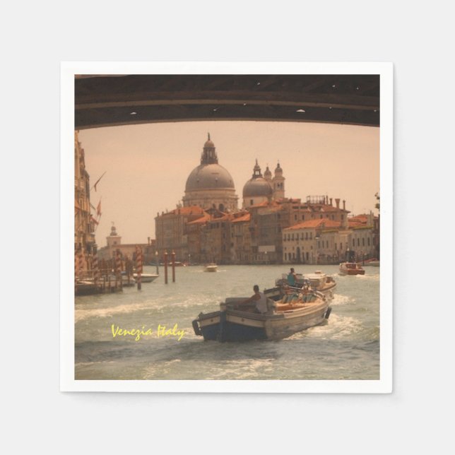 Venice Italy Grand Canal Vintage  Napkin (Front)