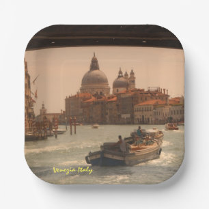 Venice Italy Grand Canal Vintage  Paper Plate