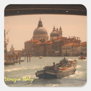 Venice Italy Grand Canal Vintage  Square Sticker
