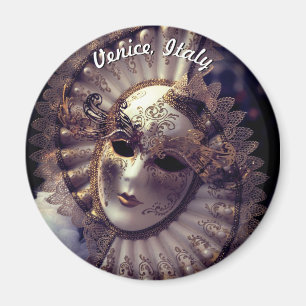 Venice, Italy (IT) - Mysterious Carnival Mask Magnet