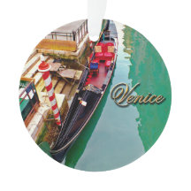 Venice, Italy (IT) - Two Colourful Gondolas