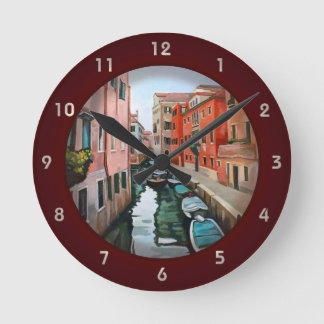 Venice, Italy - Navigation Canal Round Clock