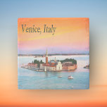 Venice, Italy Orange Sunset Stone Coaster<br><div class="desc">Venice,  Italy orange sunset stone coaster.</div>