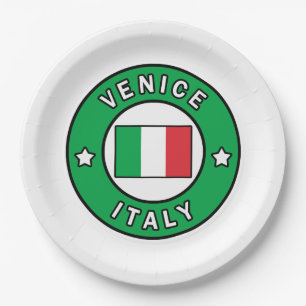 Venice Italy Paper Plate