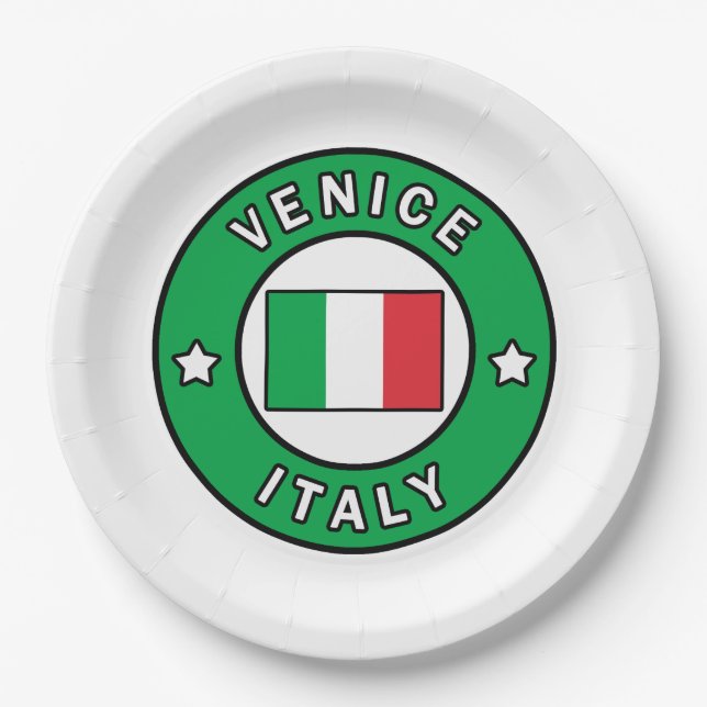 Venice Italy Paper Plate (Front)