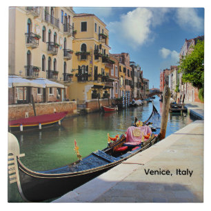 Venice, Italy, picturesque with gondola and canal, Tile