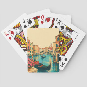 Venice Italy Playing Cards Vintage Gondola Travel