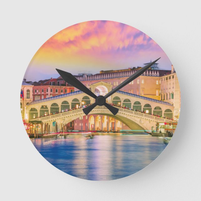 Venice Italy Round Clock (Front)