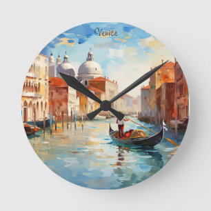 Venice, Italy Round Clock