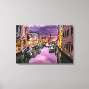 Venice, Italy Scenic Canal & Venetian Architecture Canvas Print