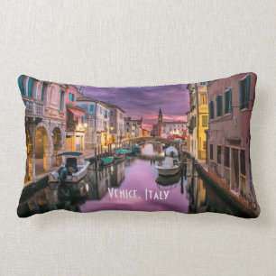 Venice, Italy Scenic Canal & Venetian Architecture Lumbar Cushion