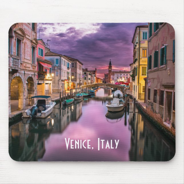 Venice, Italy Scenic Canal & Venetian Architecture Mouse Mat (Front)