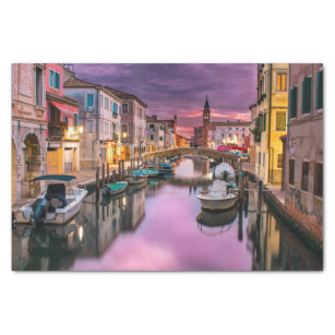 Venice, Italy Scenic Canal & Venetian Architecture Tissue Paper