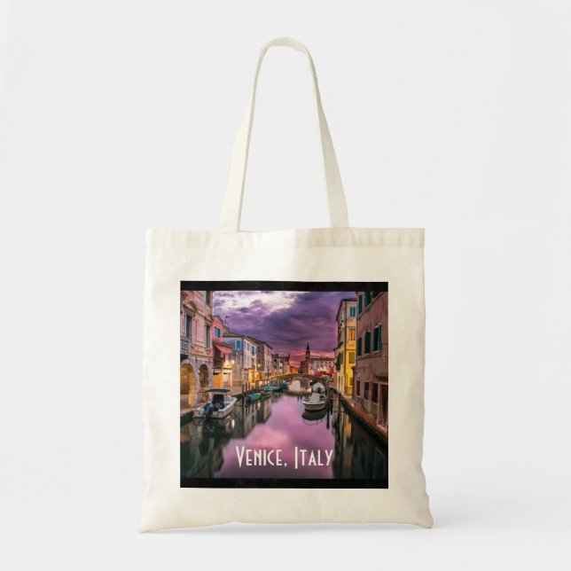 Venice, Italy Scenic Canal & Venetian Architecture Tote Bag (Front)