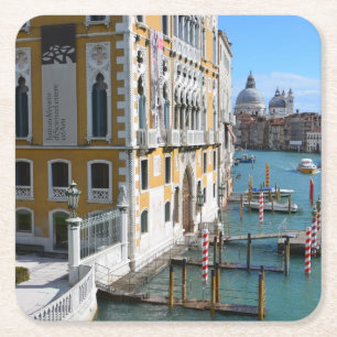 Venice Italy Square Paper Coaster