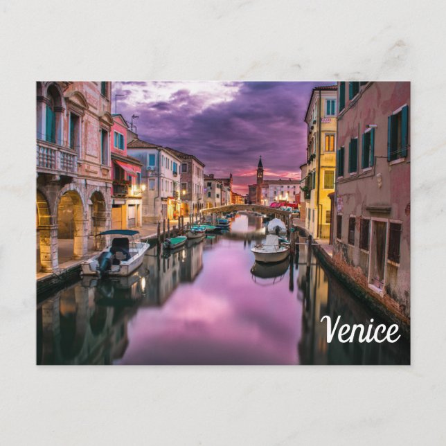 Venice Italy Template Text and Image Postcard (Front)