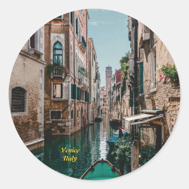 Venice Italy The Floating City Classic Round Sticker (Front)