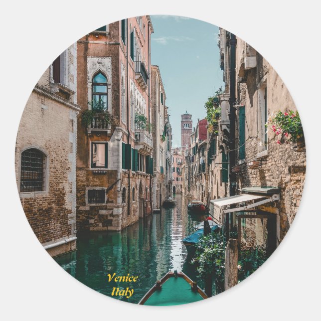 Venice Italy The Floating City Classic Round Sticker (Front)