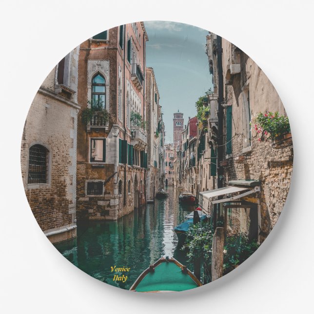 Venice Italy The Floating City Paper Plate (Front)
