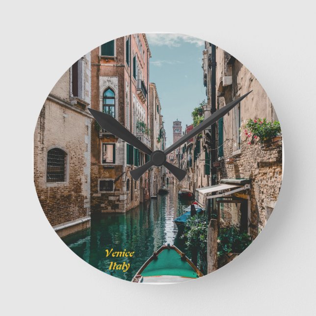 Venice Italy The Floating City Round Clock (Front)