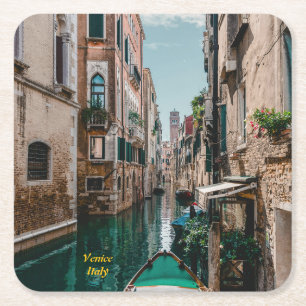 Venice Italy The Floating City Square Paper Coaster