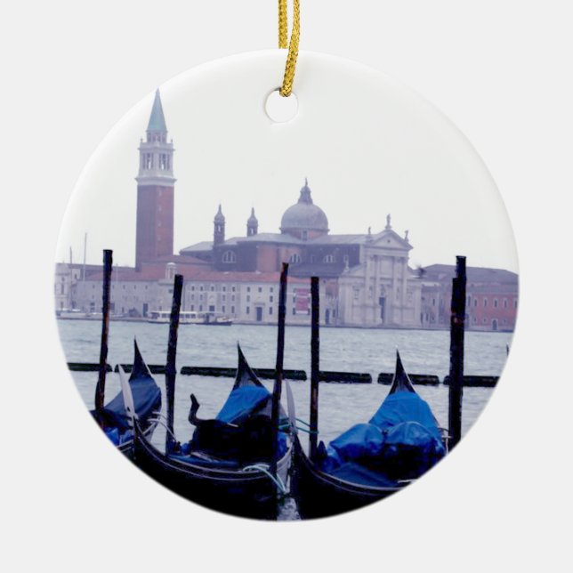 Venice Italy Travel Ceramic Tree Decoration (Front)