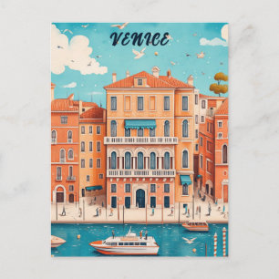 Venice Italy Travel Postcard