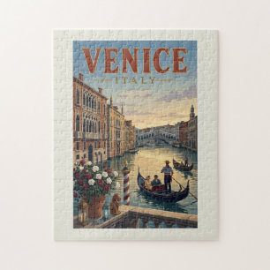 Venice Italy Travel Poster Jigsaw Puzzle