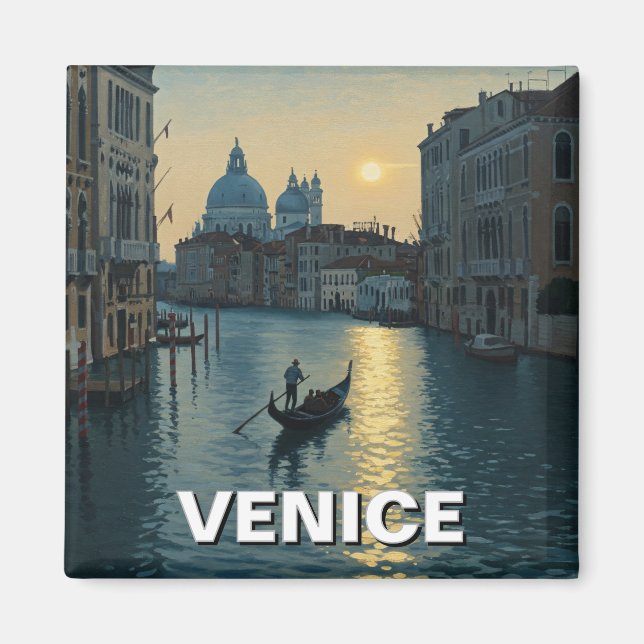 Venice Italy Travel Souvenir Painting Magnet (Front)