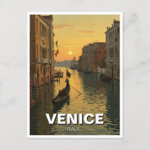 Venice Italy Travel Souvenir Painting Postcard