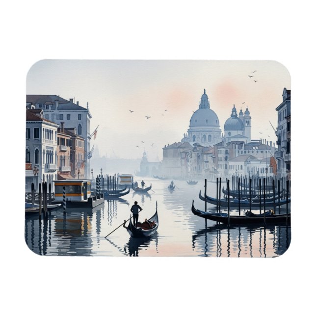 Venice Italy Travel Souvenir Watercolor Magnet (Horizontal)