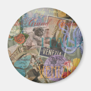 Venice Italy Travel Vintage Pretty Colourful Art Magnet