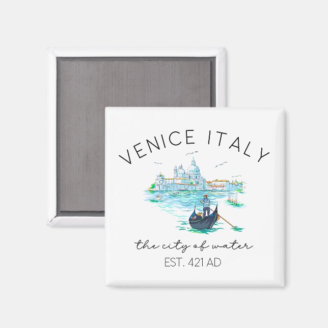 Venice Italy Vacation Souvenir Magnet (Front/Back)