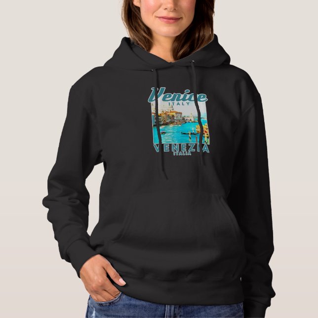 Venice Italy Venezia Italia Italian Souvenir Vinta Hoodie (Front)