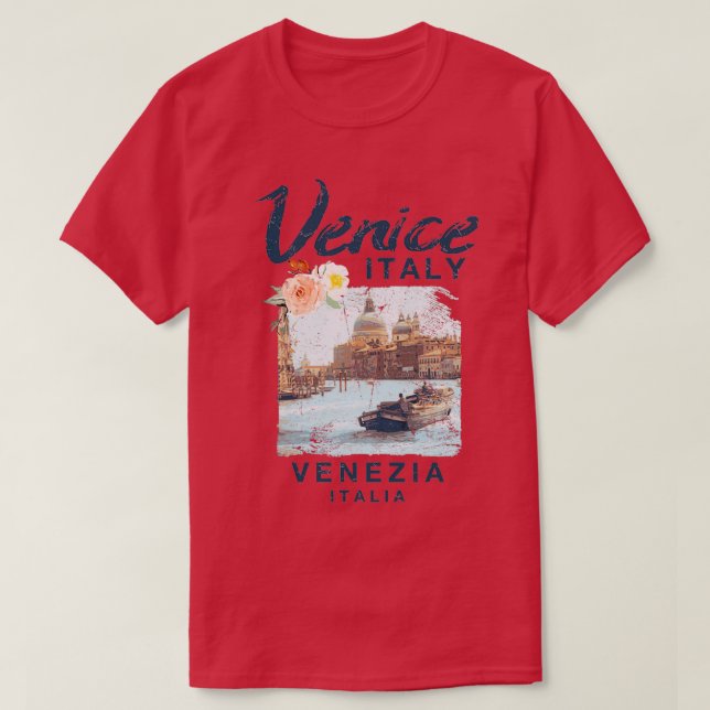 Venice Italy Venezia Italia Vintage Travel T-Shirt (Design Front)