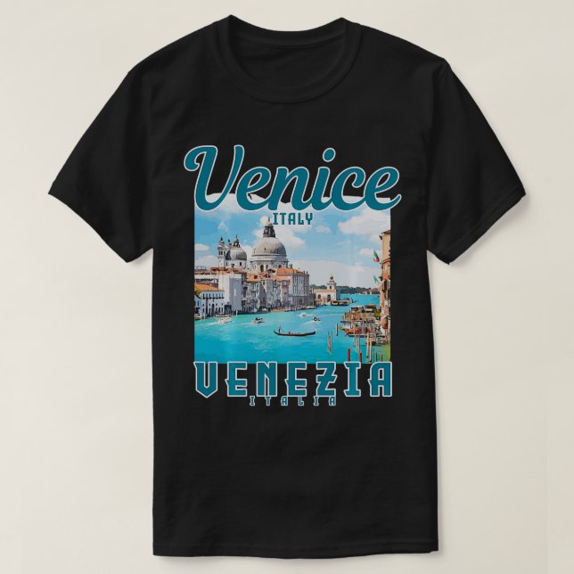 Venice Italy Venice Vintage Souvenir  T-Shirt (Design Front)