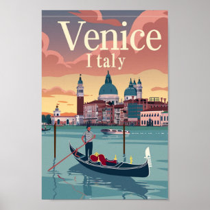 Venice Italy Vintage Famous Travel Place Poster