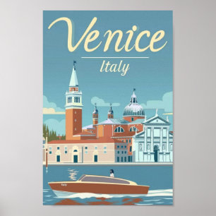 Venice Italy Vintage Famous Travel Place Poster