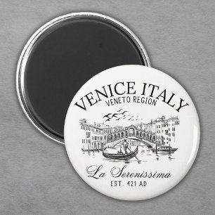 Venice Italy Vintage Old Landscape Magnet