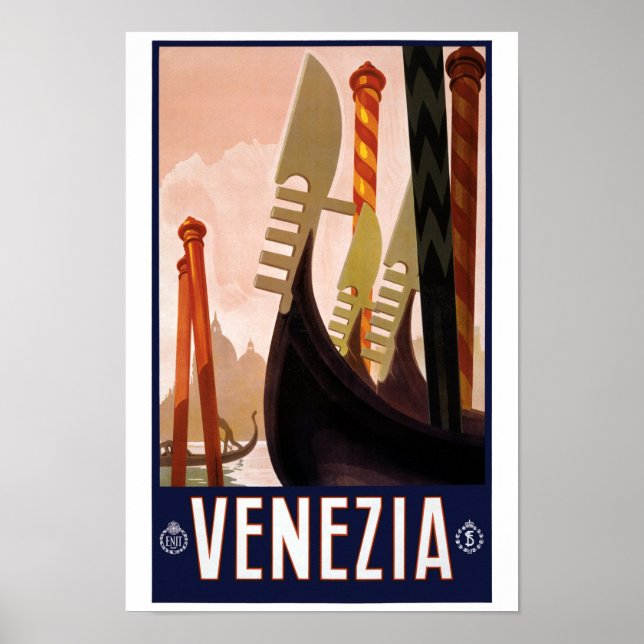 Venice Italy Vintage Poster Restored (Front)